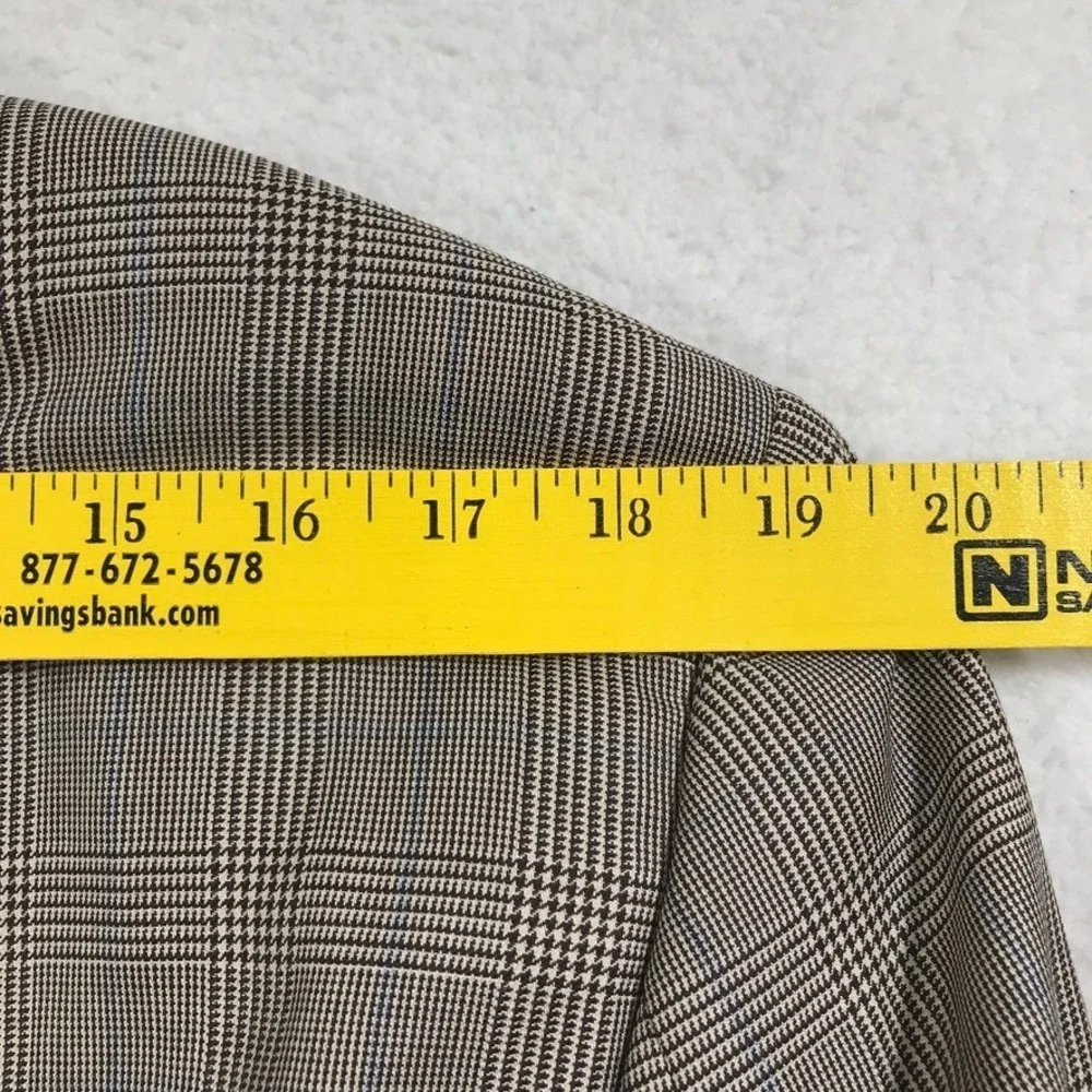 Brooks Brothers Blazer Jacket Men's 40R Wool Houndstooth Plaid 3 Button